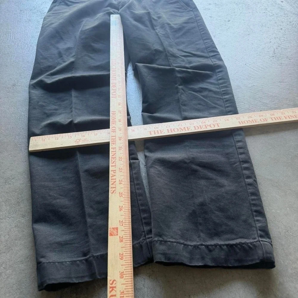 36x30 Black Pleated Straight Wide Leg Pants Y2K Grunge 2000s Vintage